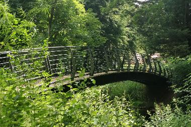 Colney Rover Crossing Bridge from the side.