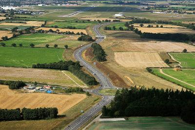 Aerial view of the Broadland Northway looking west over Norwich Airport. (Photo by Mike Page)