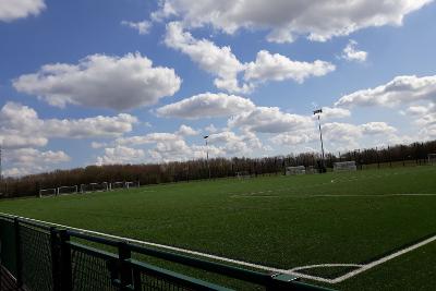 View across the 3G football pitch at Kett's Park.