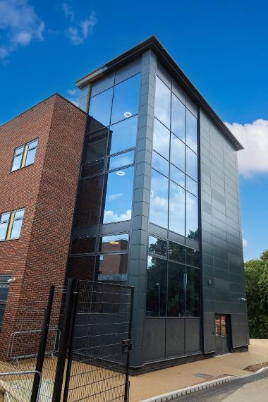 Side view of the new build at Ormiston Victory Academy.