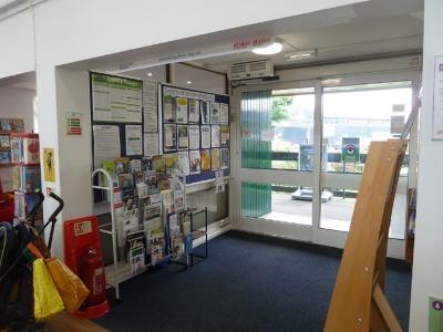 Interior view of Wroxham Library's new entrance.