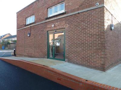 Exterior view of Plumstead Road Library showing the entrance ramps.