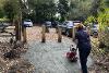 Photograph of a path being compacted to provide access to Cringleford Meadow car park. (Photo by Robert Stubbs)