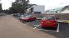 Cars parked at Recreation Road Pool.