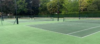 New tennis court at Heigham Park.