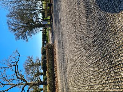 A photograph of the bodpave used to help expand and sustain the car park.