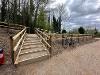 New steps installed at Costessey Lane Curve to support walkers, replacing the steep slope.