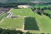 A front on aerial photograph of the 3G artificial grass pitch.