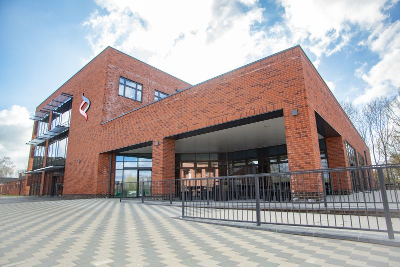 An image of the new three-storey building at Hethersett Academy.