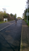 The widened cycle track in Eaton.