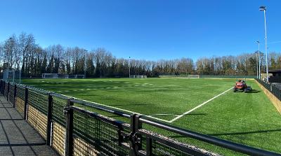 A photograph of FDC Bowthorpe 3G Pitch from the corner flag.